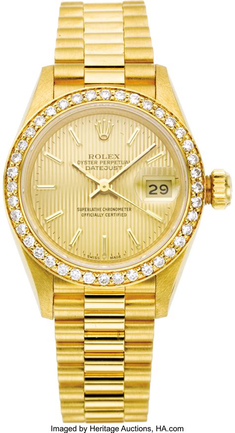 rolex diamond bracelet|rolex lady datejust gold.